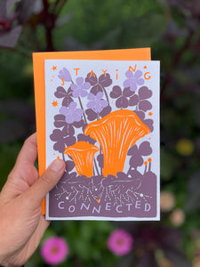 Staying Connected Screen Printed Card