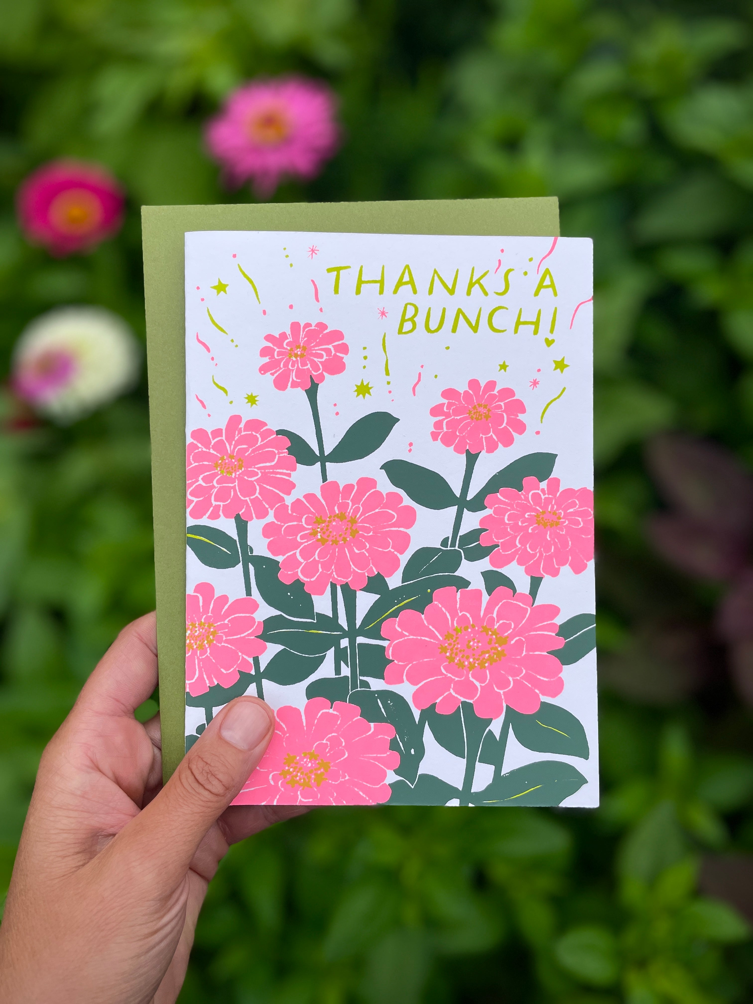 Thanks a Bunch Screen Printed Card