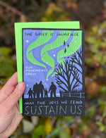 Load image into Gallery viewer, Sustain Us Solstice Screen Printed Card
