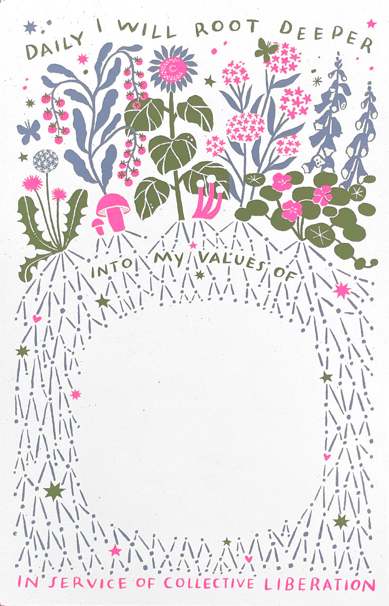 Root Deeper Values Poster – Olly Costello Creative Practice